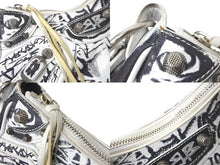 画像をギャラリービューアに読み込む, BALENCIAGA バレンシアガ ショルダーバッグ LE CAGOLE XS グラフィティプリント 671309210GB9060 シルバー金具 美品 中古 59052
