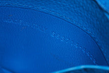 画像をギャラリービューアに読み込む, BALENCIAGA バレンシアガ ジップカードケース コインケース 財布 タイヤ ブランドロゴ カーフスキン ブルー 美品 中古 59055