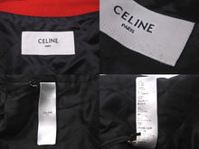 Load image into Gallery viewer, 極美品 CELINE セリーヌ ベースボール テディジャケット ウール ロゴ ワッペン レッド サイズ46 2V02K896C 中古 59078