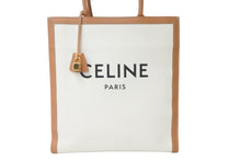 画像をギャラリービューアに読み込む, 極美品 CELINE セリーヌ トートバッグ ラージ バーティカル カバ 190402BNZ.02NT コットンキャンバス ゴールド金具 中古 59089