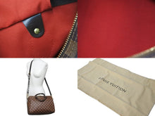 画像をギャラリービューアに読み込む, 極美品 LOUIS VUITTON ルイヴィトン N41367 スピーディバンドリエール 30 ブラウン ダミエ エベヌ ゴールド金具 中古 59097