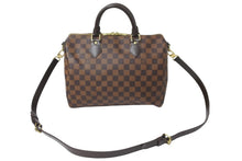 画像をギャラリービューアに読み込む, 極美品 LOUIS VUITTON ルイヴィトン N41367 スピーディバンドリエール 30 ブラウン ダミエ エベヌ ゴールド金具 中古 59097