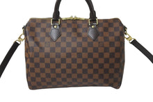 画像をギャラリービューアに読み込む, 極美品 LOUIS VUITTON ルイヴィトン N41367 スピーディバンドリエール 30 ブラウン ダミエ エベヌ ゴールド金具 中古 59097