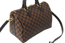 画像をギャラリービューアに読み込む, 極美品 LOUIS VUITTON ルイヴィトン N41367 スピーディバンドリエール 30 ブラウン ダミエ エベヌ ゴールド金具 中古 59097