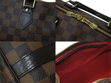 画像をギャラリービューアに読み込む, 極美品 LOUIS VUITTON ルイヴィトン N41367 スピーディバンドリエール 30 ブラウン ダミエ エベヌ ゴールド金具 中古 59097