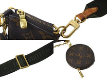 画像をギャラリービューアに読み込む, LOUIS VUITTON ルイヴィトン ショルダーバッグ M44813 ミュルティ ポシェット アクセソワール マロン カーキ 良品 中古 59104
