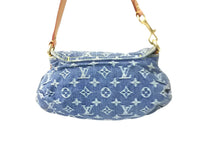 Load image into Gallery viewer, LOUIS VUITTON ルイヴィトン ハンドバッグ モノグラムデニム ミニプリーティ ブルー ゴールド金具 M95050 美品 中古 59112