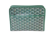 画像をギャラリービューアに読み込む, 極美品 GOYARD ゴヤール クラッチバッグ ジュバンス MM ポーチ グリーン ゴヤールディンキャンバス シルバー金具 中古 59122