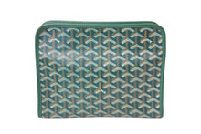 画像をギャラリービューアに読み込む, 極美品 GOYARD ゴヤール クラッチバッグ ジュバンス MM ポーチ グリーン ゴヤールディンキャンバス シルバー金具 中古 59122