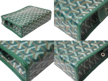 画像をギャラリービューアに読み込む, 極美品 GOYARD ゴヤール クラッチバッグ ジュバンス MM ポーチ グリーン ゴヤールディンキャンバス シルバー金具 中古 59122