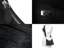 Load image into Gallery viewer, PRADA プラダ ショルダーバッグ ホーボー ポシェット ポーチ ストラップ付き Re-Edition 2005 1BH204 シルバー金具 美品 中古 59125