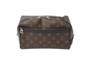 LOUIS VUITTON ルイヴィトン ポーチ M40378 トゥルーストワレ モノグラムマカサー ブラウン シルバー金具 美品 中古 59132  – Casanova Vintage