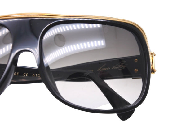 初期 極美品 LOUIS VUITTON ルイヴィトン ミリオネア 初期 サングラス 61□15 Z0098e ブラック ゴールド 中古 59134