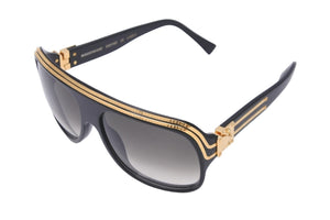 初期 極美品 LOUIS VUITTON ルイヴィトン ミリオネア 初期 サングラス 61□15 Z0098e ブラック ゴールド 中古 59134