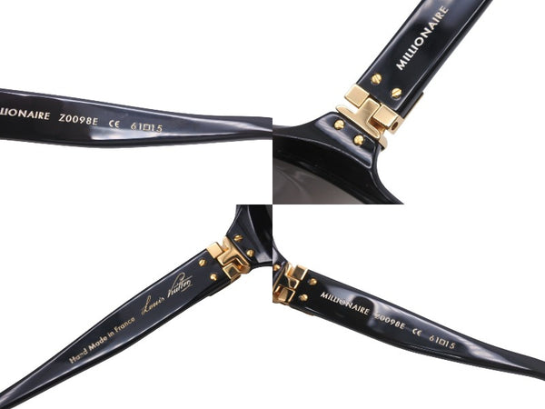 初期 極美品 LOUIS VUITTON ルイヴィトン ミリオネア 初期 サングラス 61□15 Z0098e ブラック ゴールド 中古 59134