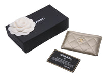 画像をギャラリービューアに読み込む, CHANEL シャネル カードケース ココマーク 22番台 ベージュ グレインドカーフスキン ゴールド金具 良品 中古 59136