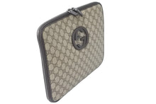 画像をギャラリービューアに読み込む, GUCCI グッチ クラッチバッグ PCケース タブレットケース GGスプリーム GG柄 総柄 493075 ブラウン 美品 中古 59139