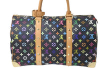 画像をギャラリービューアに読み込む, 極美品 ルイヴィトン LOUIS VUITTON キーポル45 ボストンバッグ ブラック 村上隆 マルチカラー 黒 M92640 中古 59141