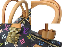 画像をギャラリービューアに読み込む, 極美品 ルイヴィトン LOUIS VUITTON キーポル45 ボストンバッグ ブラック 村上隆 マルチカラー 黒 M92640 中古 59141
