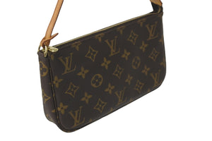 LOUIS VUITTON ルイヴィトン アクセサリーポーチ ポシェットアクセソワール モノグラム M51980 ブラウン 美品 中古 59142