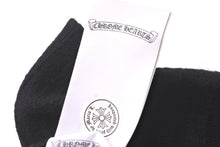 画像をギャラリービューアに読み込む, 極美品 CHROME HEARTS クロムハーツ CH プラス ニットキャップ ブラック クロス レザー パッチ ビーニー カシミヤ 中古 59164