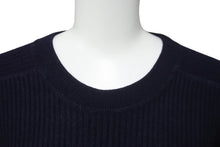 画像をギャラリービューアに読み込む, JIL SANDER ジルサンダー 七分袖 セーター ニット ネイビー ウール ビスコース JSUO751022 48 美品 中古 59178