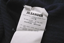 画像をギャラリービューアに読み込む, JIL SANDER ジルサンダー 七分袖 セーター ニット ネイビー ウール ビスコース JSUO751022 48 美品 中古 59178