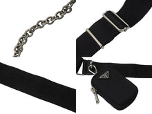 Load image into Gallery viewer, PRADA プラダ ホーボー チェーン 2WAY ショルダーバッグ RE-EDITION 2005 ブラック ナイロン 1BH204 美品 中古 59204