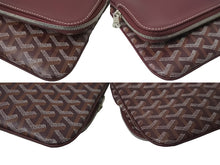 画像をギャラリービューアに読み込む, 新品同様品 GOYARD ゴヤール 折りたたみクラッチバッグ サンマリー MM ヘリンボーン柄 バーガンディ ワインレッド 中古 59208