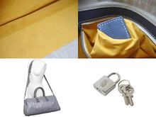 画像をギャラリービューアに読み込む, GOYARD ゴヤール ボストンバッグ クロワジュール 40 ヘリンボーン グレー PVC レザー シルバー金具 美品 中古 59209