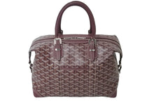 画像をギャラリービューアに読み込む, GOYARD ゴヤール ハンドボストンバッグ ボーイング 30 ヘリンボーン柄 バーガンディ ワインレッド シルバー金具 美品 中古 59211