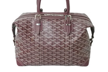 画像をギャラリービューアに読み込む, GOYARD ゴヤール ハンドボストンバッグ ボーイング 30 ヘリンボーン柄 バーガンディ ワインレッド シルバー金具 美品 中古 59211