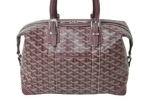 画像をギャラリービューアに読み込む, GOYARD ゴヤール ハンドボストンバッグ ボーイング 30 ヘリンボーン柄 バーガンディ ワインレッド シルバー金具 美品 中古 59211
