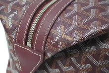 画像をギャラリービューアに読み込む, GOYARD ゴヤール ハンドボストンバッグ ボーイング 30 ヘリンボーン柄 バーガンディ ワインレッド シルバー金具 美品 中古 59211