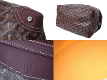 画像をギャラリービューアに読み込む, GOYARD ゴヤール ハンドボストンバッグ ボーイング 30 ヘリンボーン柄 バーガンディ ワインレッド シルバー金具 美品 中古 59211