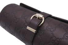 画像をギャラリービューアに読み込む, GUCCI グッチ ウォッチケース GG柄 レザー ブラウン ゴールド金具 ベルト開閉 良品 中古 59240