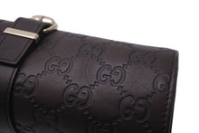 画像をギャラリービューアに読み込む, GUCCI グッチ ウォッチケース GG柄 レザー ブラウン ゴールド金具 ベルト開閉 良品 中古 59240