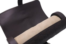 画像をギャラリービューアに読み込む, GUCCI グッチ ウォッチケース GG柄 レザー ブラウン ゴールド金具 ベルト開閉 良品 中古 59240