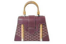 Load image into Gallery viewer, GOYARD ゴヤール ハンドバッグ サイゴンPM バーガンディ パープル ゴヤールディンキャンバス シルバー金具 美品 中古 59245