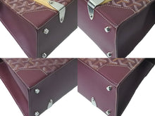 Load image into Gallery viewer, GOYARD ゴヤール ハンドバッグ サイゴンPM バーガンディ パープル ゴヤールディンキャンバス シルバー金具 美品 中古 59245