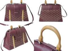 画像をギャラリービューアに読み込む, GOYARD ゴヤール ハンドバッグ 2WAY サイゴンPM バーガンディ パープル ゴヤールディンキャンバス シルバー金具 美品 中古 59246