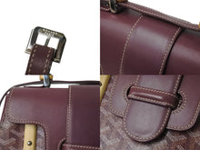画像をギャラリービューアに読み込む, GOYARD ゴヤール ハンドバッグ 2WAY サイゴンPM バーガンディ パープル ゴヤールディンキャンバス シルバー金具 美品 中古 59246