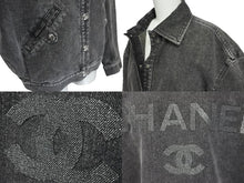 画像をギャラリービューアに読み込む, CHANEL シャネル デニムジャケット ココマーク P74033V65658 コットン ポリエステル ビスコース グレー サイズ34 美品 中古 59253
