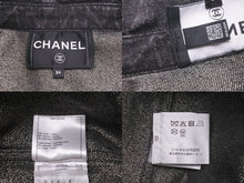 画像をギャラリービューアに読み込む, CHANEL シャネル デニムジャケット ココマーク P74033V65658 コットン ポリエステル ビスコース グレー サイズ34 美品 中古 59253