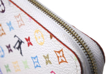 画像をギャラリービューアに読み込む, LOUIS VUITTON ルイヴィトン コインケース ジッピーコインパース M93741 モノグラムマルチカラー ホワイト 美品 中古 59284