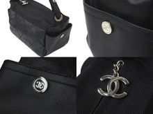 画像をギャラリービューアに読み込む, 極美品 CHANEL シャネル パリビアリッツ ワンショルダーバッグ キャンバス A34205 11番台 ブラック シルバー金具 中古 59288