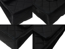 画像をギャラリービューアに読み込む, CHANEL シャネル マトラッセ 25 ショルダーバッグ ダブルフラップ 1番台 ラムスキン ブラック ゴールド 美品 中古 59294