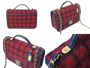CHANEL シャネル ショルダーバッグ スモール トップハンドル フラップバッグ ツイード AS3653 B0945 NK305 美品 中古 59323
