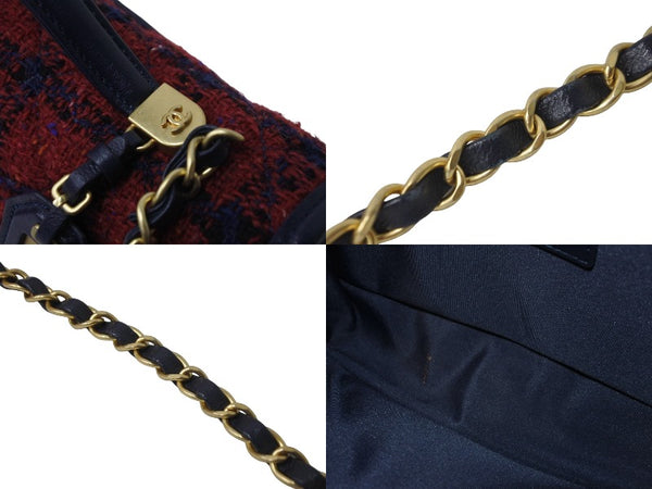 CHANEL シャネル ショルダーバッグ スモール トップハンドル フラップバッグ ツイード AS3653 B0945 NK305 美品 中古 59323