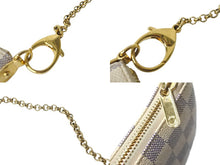 画像をギャラリービューアに読み込む, LOUIS VUITTON ルイヴィトン ポーチ チェーン ワンショルダー N60027 ポシェットミラMM ダミエアズール ベージュ 美品 中古 59329